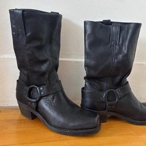 FRYE black harness boots